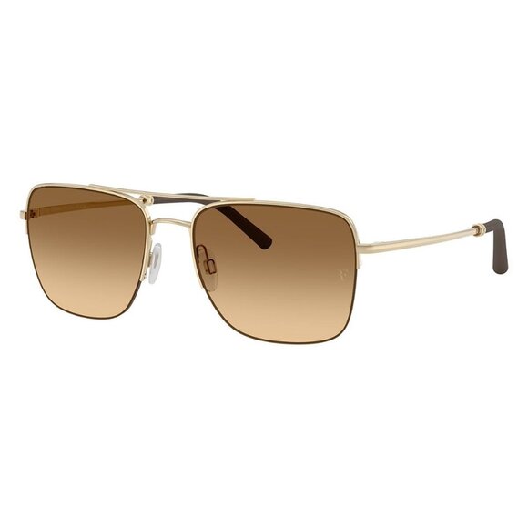 New OLIVER PEOPLES R-2 Gold Semi Rimless Aviator OV1343S 5035/13 Sunglasses Wome - Picture 1 of 8